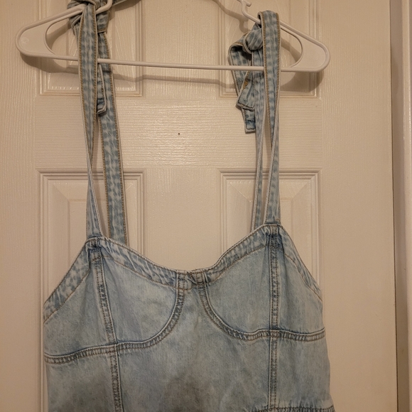 American Eagle Denim Jean Ruffled Layered Dress - Picture 4 of 9